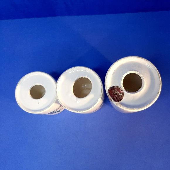 CHRISTMAS Taper Candle Holder Set 3 Centerpiece Fireplace Hearth Holly Berries - Picture 8 of 15